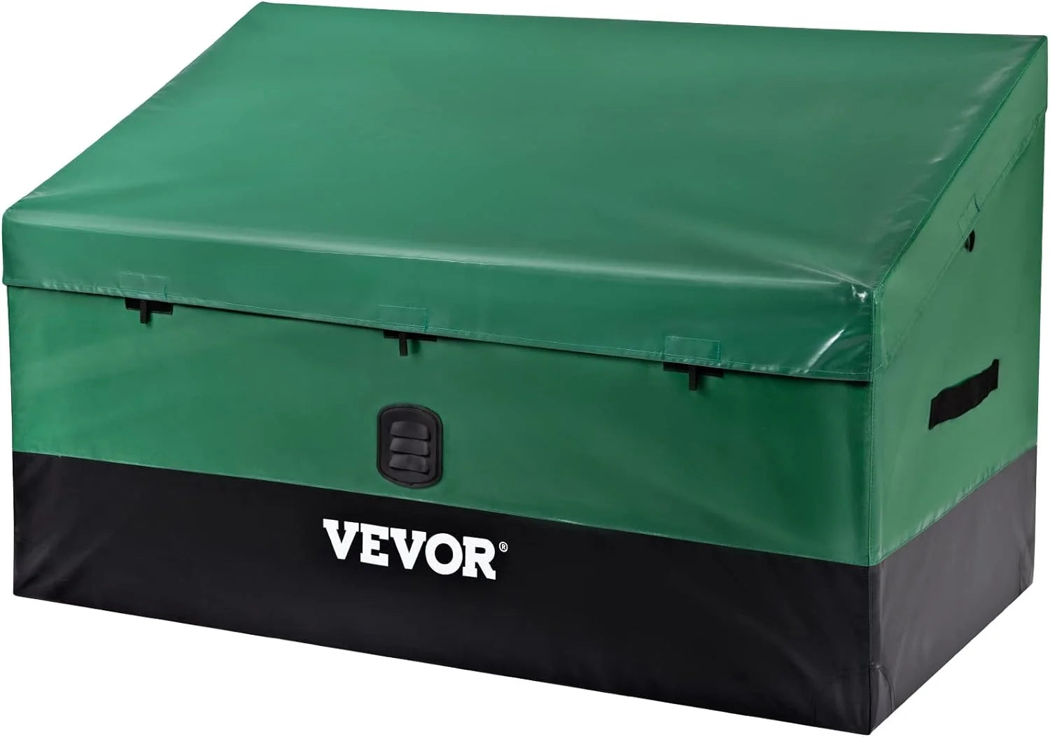 New Arrivals Outdoor Storage Box, 230 Gallon Waterproof PE Tarpaulin Deck Box w/Galvanized Frame, All-Weather Protection
