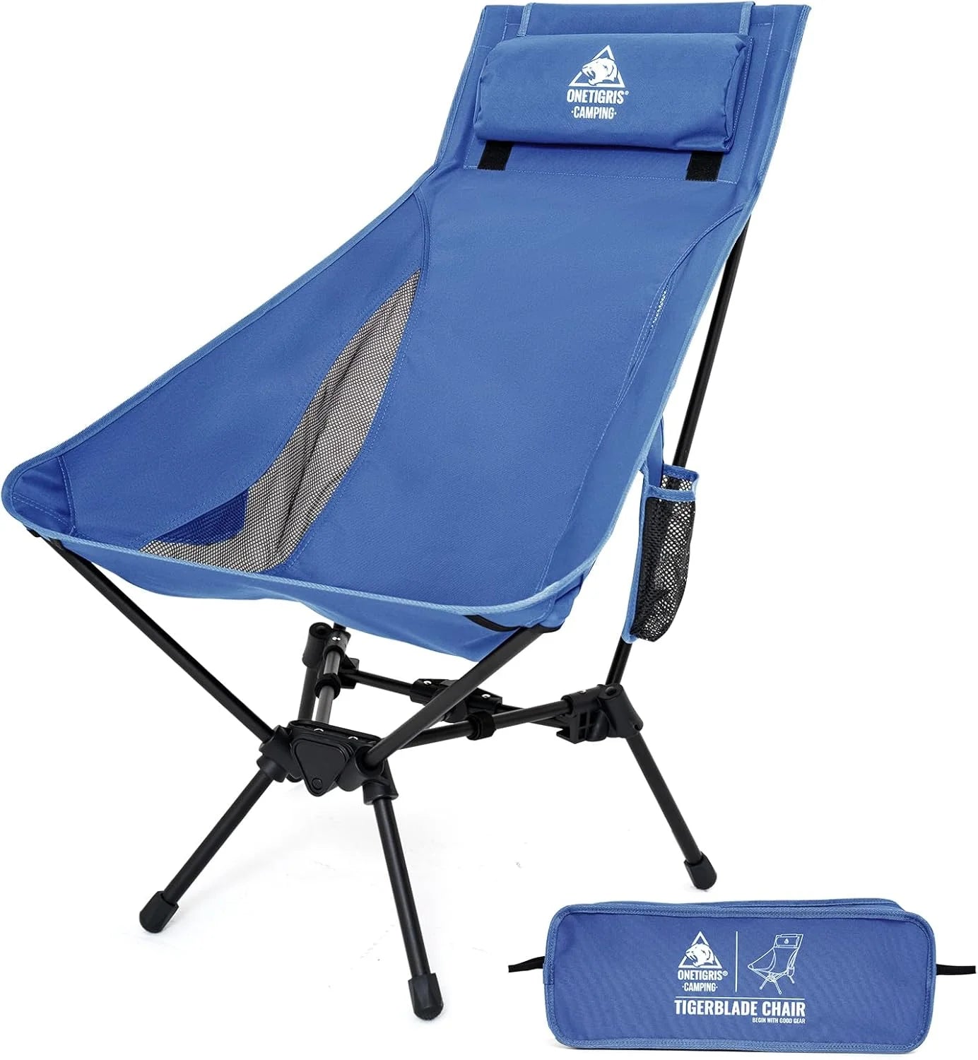 ONETIGRIS Tigerblade High Back Camping Chair with Pillow Design, Comfortable Widened Seat Folding Chair bifanuoyard - Image 4