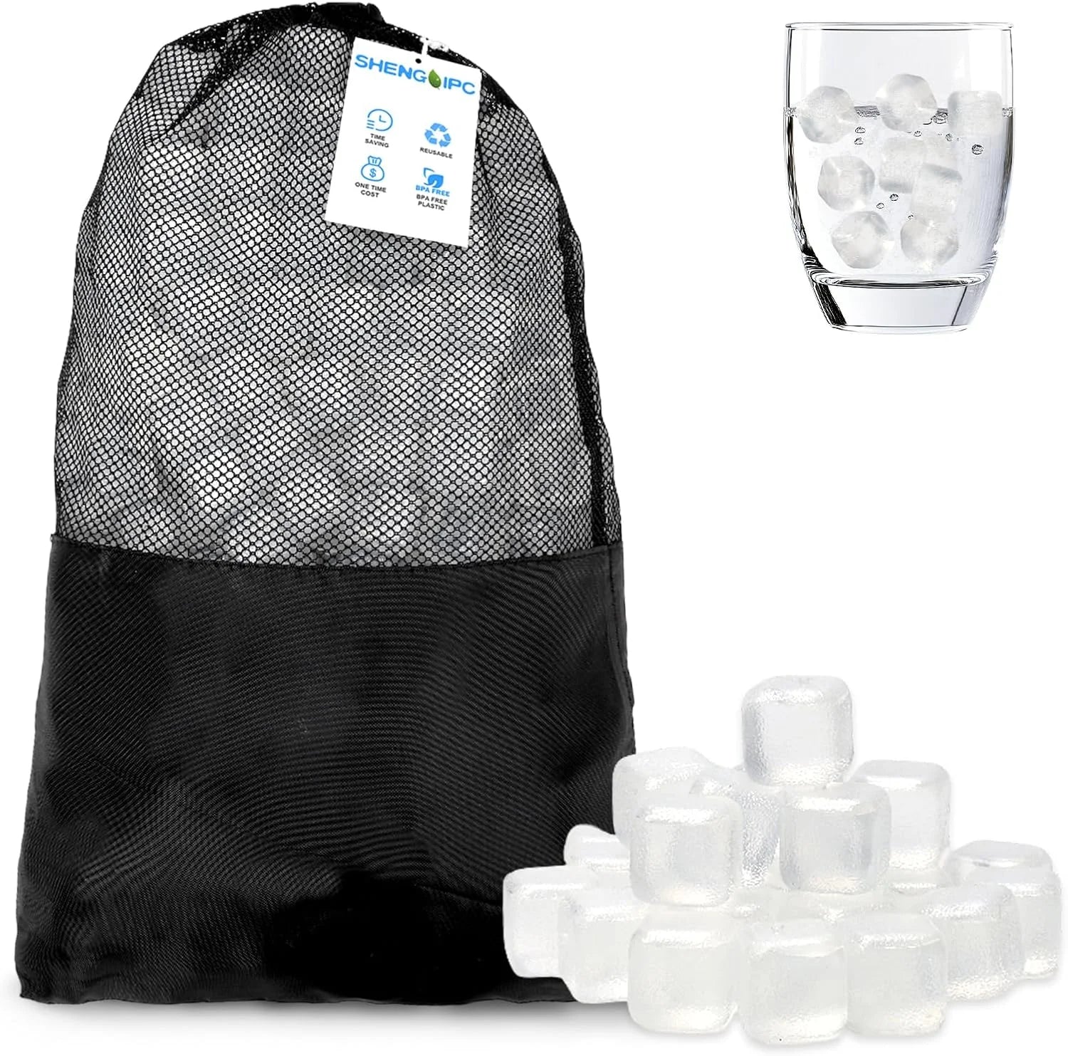 SHENGQIPC Reusable Ice Cubes for Camping, 360 Pack, 12 lbs, Large Pack for Drinks bifanuoyard - Image 7
