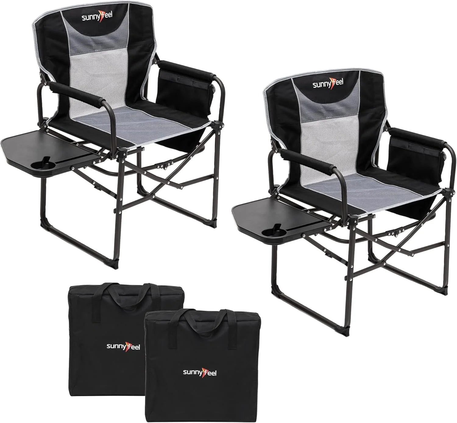 SUNNYFEEL Camping Directors Chair, Heavy Duty, Oversized Portable Folding Chair with Side Table bifanuoyard - Image 17